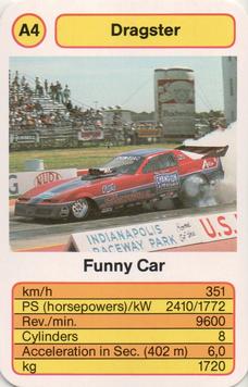 1986 Ace Trump Game Dragster #A4 Funny Car Front