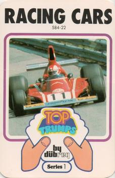 1975 Top Trumps by Dubreq Series 1 - Racing Cars #NNO Header / Instruction Front