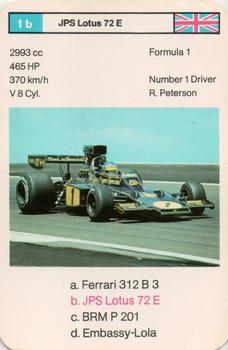 1975 Top Trumps by Dubreq Series 1 - Racing Cars #1b Ronnie Peterson Front