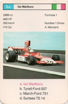 1975 Top Trumps by Dubreq Series 1 - Racing Cars #2a Arturo Merzario Front