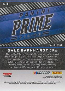 2023 Panini Prime - Holo Platinum Blue #58 Dale Earnhardt Jr Back