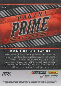 2023 Panini Prime - Holo Silver #21 Brad Keselowski Back