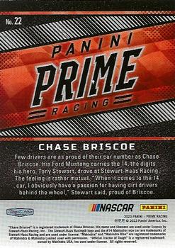 2023 Panini Prime - Holo Silver #22 Chase Briscoe Back
