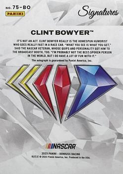 2023 Panini Prime - NASCAR 75th Anniversary Signatures #75-BO Clint Bowyer Back