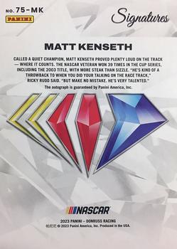 2023 Panini Prime - NASCAR 75th Anniversary Signatures #75-MK Matt Kenseth Back