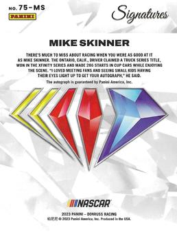 2023 Panini Prime - NASCAR 75th Anniversary Signatures #75-MS Mike Skinner Back