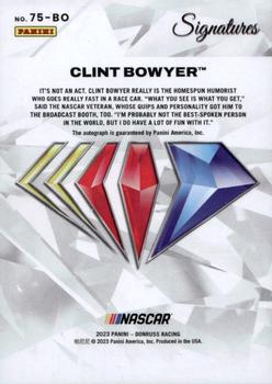 2023 Panini Prime - NASCAR 75th Anniversary Signatures Holo #75-BO Clint Bowyer Back