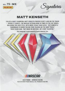 2023 Panini Prime - NASCAR 75th Anniversary Signatures Holo #75-MK Matt Kenseth Back