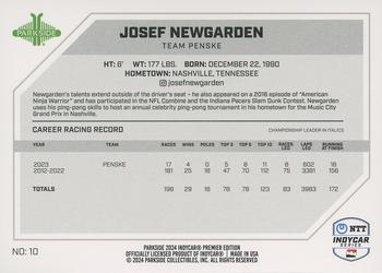 2024 Parkside IndyCar Premier Edition #10 Josef Newgarden Back