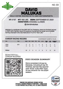 2024 Parkside IndyCar Premier Edition #33 David Malukas Back