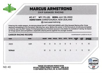 2024 Parkside IndyCar Premier Edition #40 Marcus Armstrong Back
