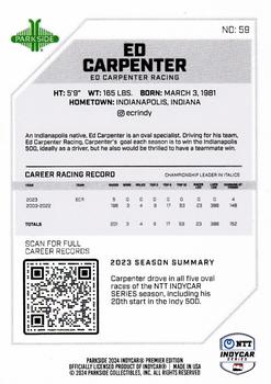 2024 Parkside IndyCar Premier Edition #59 Ed Carpenter Back
