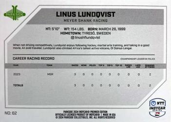 2024 Parkside IndyCar Premier Edition #62 Linus Lundqvist Back