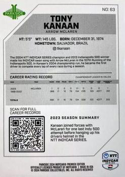 2024 Parkside IndyCar Premier Edition #63 Tony Kanaan Back