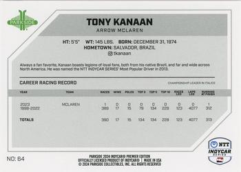 2024 Parkside IndyCar Premier Edition #64 Tony Kanaan Back