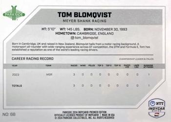 2024 Parkside IndyCar Premier Edition #68 Tom Blomqvist Back