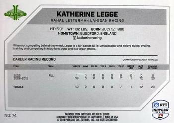 2024 Parkside IndyCar Premier Edition #74 Katherine Legge Back