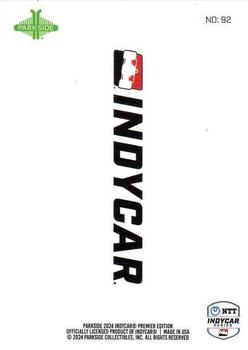 2024 Parkside IndyCar Premier Edition #92 NTT INDYCAR Series Logo Back