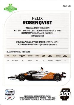 2024 Parkside IndyCar Premier Edition #96 Felix Rosenqvist Back