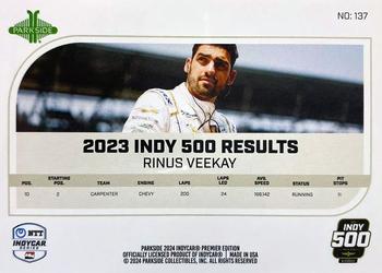 2024 Parkside IndyCar Premier Edition #137 Rinus VeeKay Back