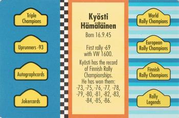 1994 GTV Rally Cards #303 Kyösti Hämäläinen Back