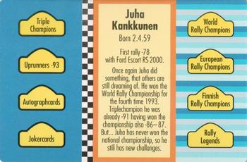 1994 GTV Rally Cards #307 Juha Kankkunen Back