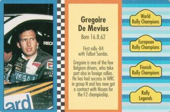 1994 GTV Rally Cards #391 Gregoire De Mevius Back