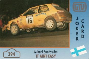 1994 GTV Rally Cards #394 Mikael Sundström Front