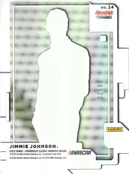 2023 Panini Chronicles - Clearly Donruss Gold #24 Jimmie Johnson Back