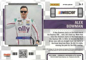 2023 Panini Chronicles - Contenders Optic Red #6 Alex Bowman Back