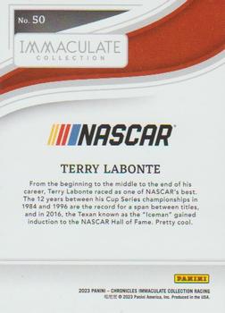 2023 Panini Chronicles - Immaculate Blue #50 Terry Labonte Back