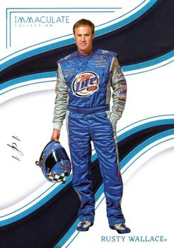 2023 Panini Chronicles - Immaculate Holo Platinum Blue #7 Rusty Wallace Front