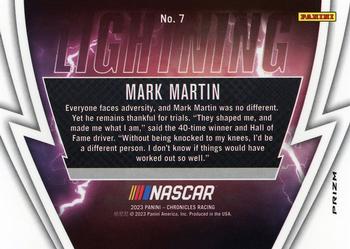 2023 Panini Chronicles - Lightning Carolina Blue #7 Mark Martin Back
