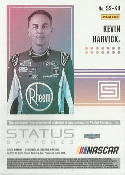2023 Panini Chronicles - Status Swatches Red #SS-KH Kevin Harvick Back
