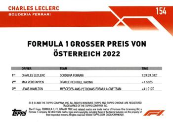 2023 Topps Chrome Formula 1 - Purple Checker Flag X-fractor #154 Charles Leclerc Back