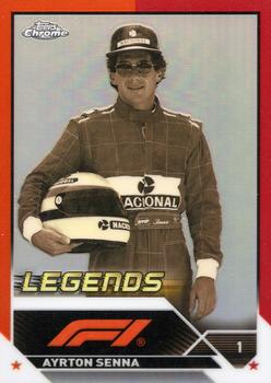 2023 Topps Chrome Formula 1 - Orange Red Refractor #198 Ayrton Senna Front