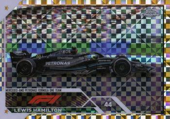 2023 Topps Chrome Formula 1 - Gold Checker Flag X-fractor #24 Lewis Hamilton Front