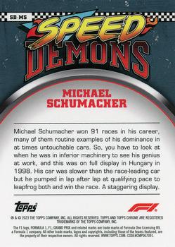 2023 Topps Chrome Formula 1 - Speed Demons #SD-MS Michael Schumacher Back