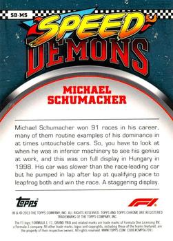 2023 Topps Chrome Formula 1 - Speed Demons Red Refractor #SD-MS Michael Schumacher Back