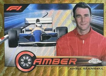 2023 Topps Chrome Formula 1 - Camber Gold Wave Refractor #CAM-NM Nigel Mansell Front