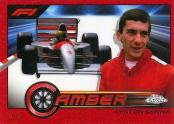 2023 Topps Chrome Formula 1 - Camber Red Refractor #CAM-AS Ayrton Senna Front