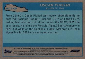 2023 Topps Chrome Formula 1 - Autos of 1977 #AU77-OP Oscar Piastri Back