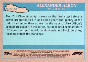 2023 Topps Chrome Formula 1 - Autos of 1977 Gold Wave Refractor #AU77-AA Alexander Albon Back