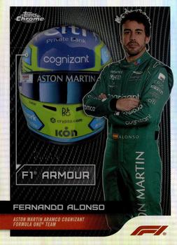 2023 Topps Chrome Formula 1 - F1 Armour #AM-FA Fernando Alonso Front