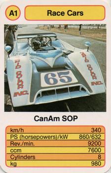 1987 Ace Trump Game Race Cars #A1 CanAm SOP Front