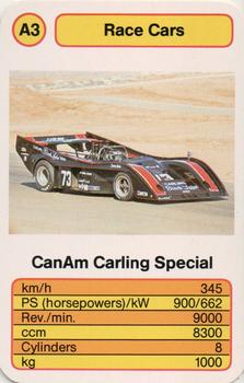 1987 Ace Trump Game Race Cars #A3 CanAm Carling Special Front