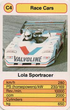 1987 Ace Trump Game Race Cars #C4 Lola Sportracer Front