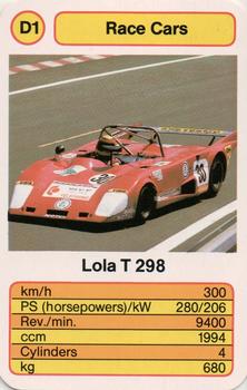 1987 Ace Trump Game Race Cars #D1 Lola T 298 Front
