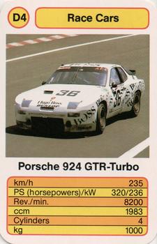 1987 Ace Trump Game Race Cars #D4 Porsche 924 GTR-Turbo Front