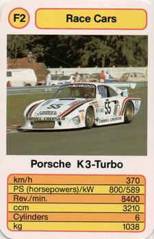 1987 Ace Trump Game Race Cars #F2 Porsche K3-Turbo Front